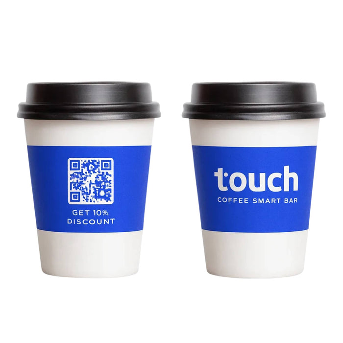 Branded Touch Coffee Cup Sleeves - Blue