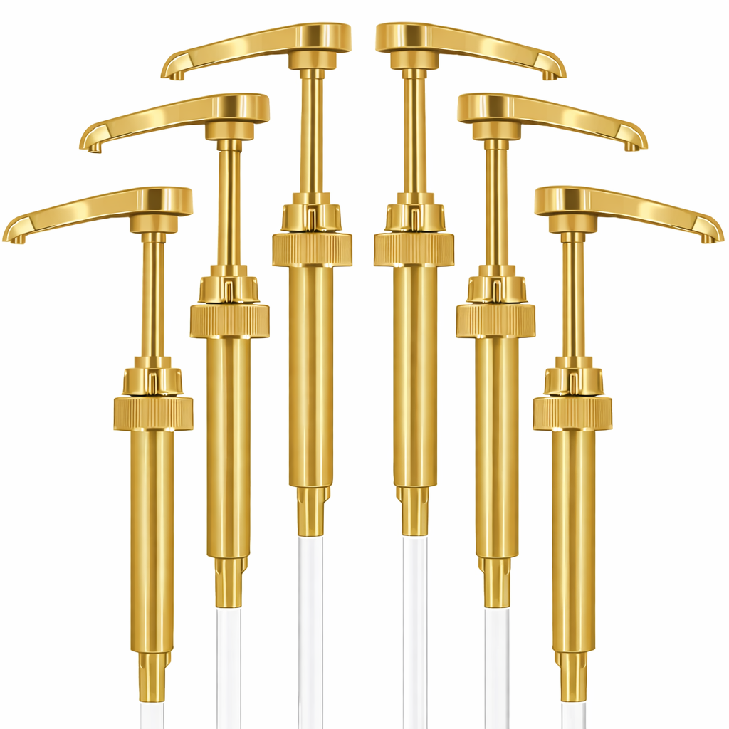 Gold Coffee Syrup Pump Dispenser