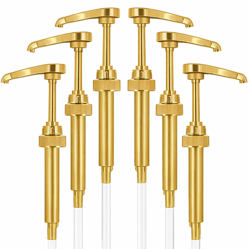 Gold Coffee Syrup Pump Dispenser