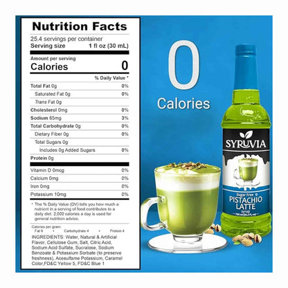 Sugar Free Coffee Syrup - Pistachio Latte