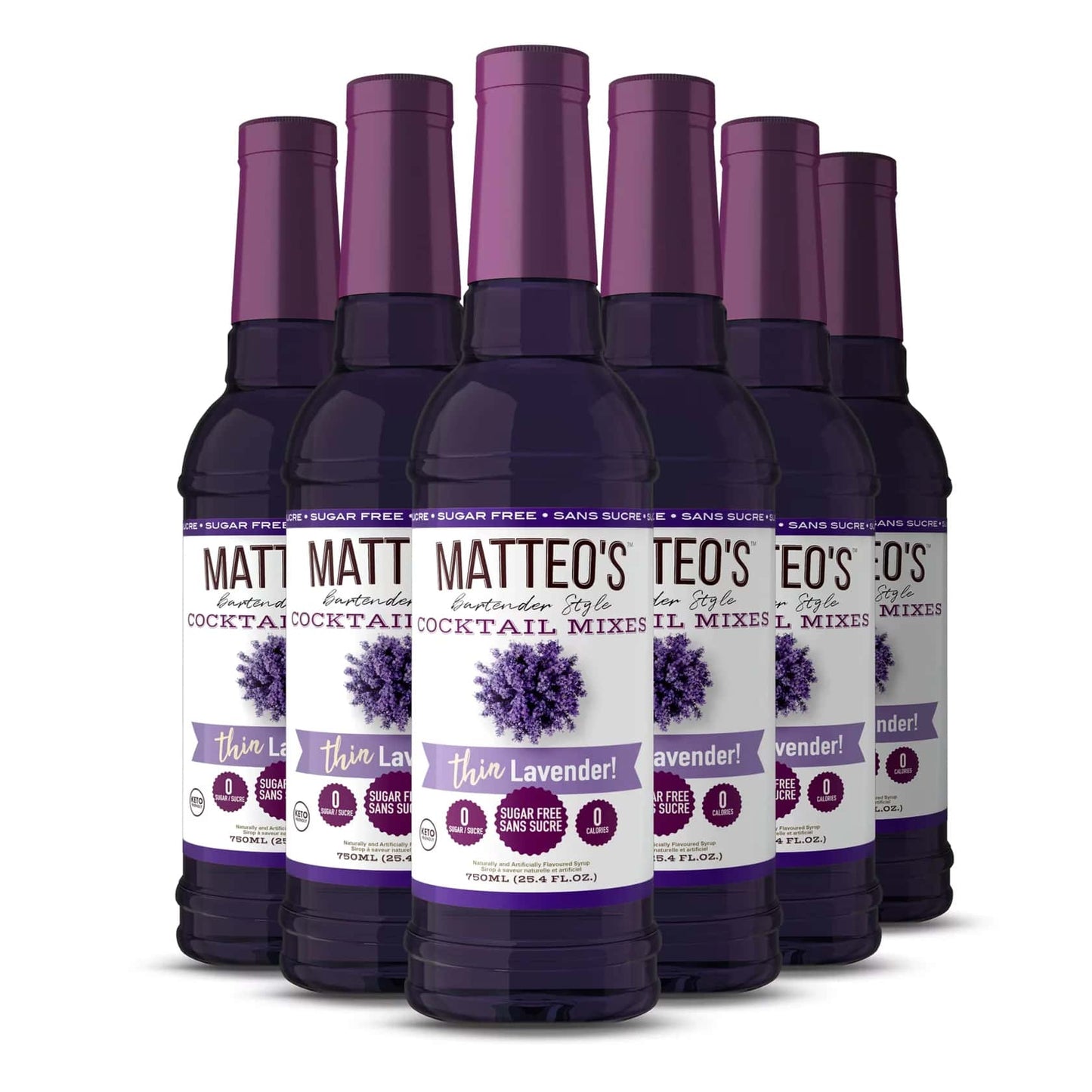 Sugar Free Cocktail Mixes - Lavender - 6