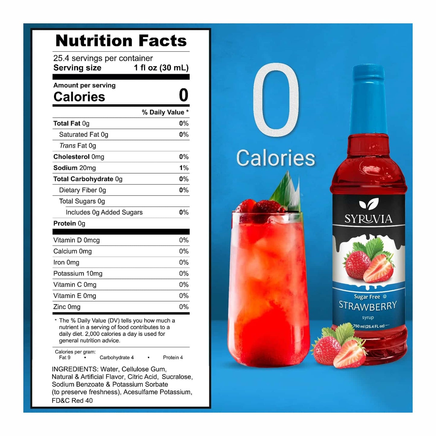 Sugar Free Cocktail Mixes - Strawberry (6)