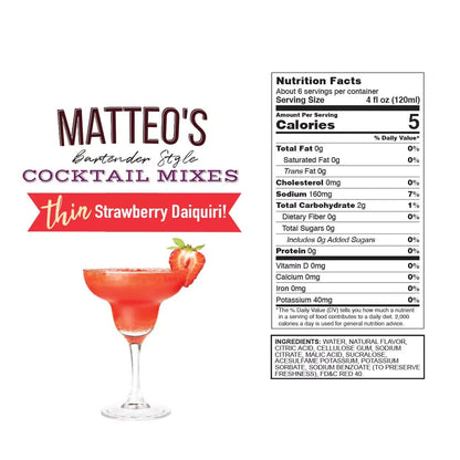 Sugar Free Cocktail Mixes - Strawberry Daiquiri - 1