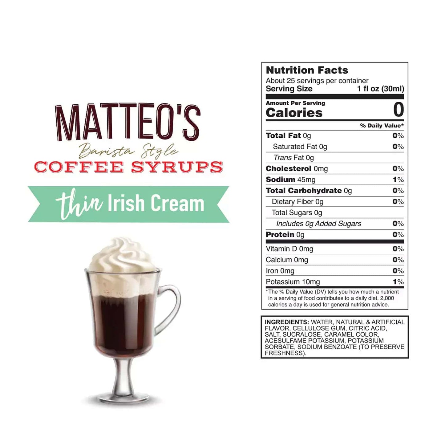 Sugar-Free Irish Cream Coffee Syrup