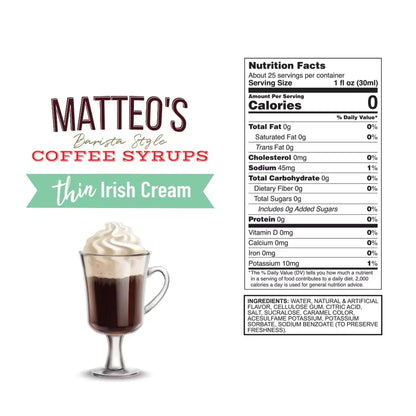Sugar-Free Irish Cream Coffee Syrup