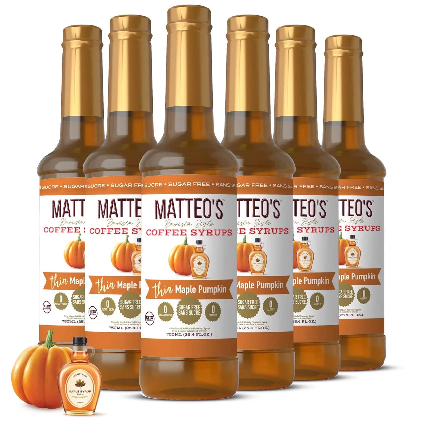 Sugar Free Coffee Syrup - Maple Pumpkin - 6